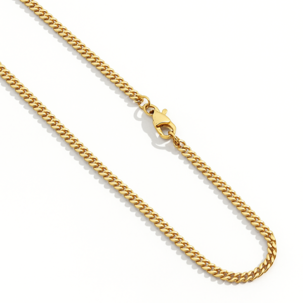 Curb Gold 3mm 18inch'
